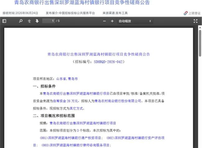 深圳又一家银行开启改革！母行已启动股权挂牌转让流程，接盘方未定